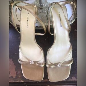 Bandolino Gold Sandals with Rhinestone’s Size 10 M